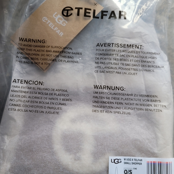 TELFAR X UGG Small Genuine Shearling Shopper (Chestnut) - Picture 3 of 5